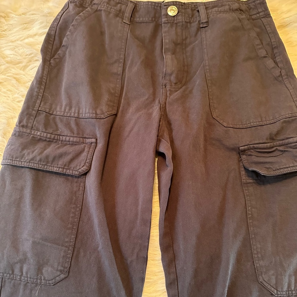 Zara Women's Dark Gray Cargo Pants - Picture 3 of 5